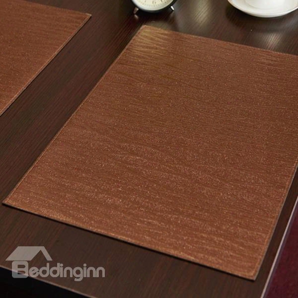 Simple Style Pure Color Fastness Stain Resistant Washable Home Decorative Table Placemat