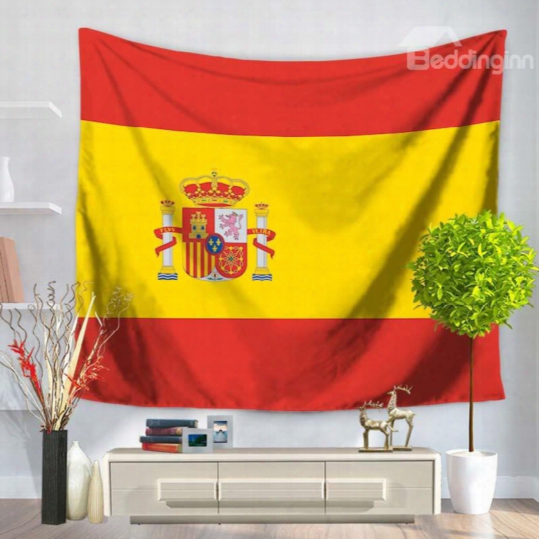 Spanish Flag Design Decorative Hanging Wall Tapestry