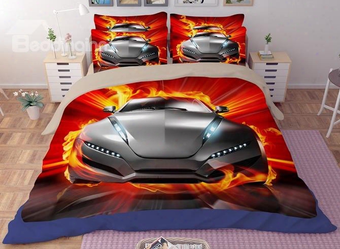 Sport Car 3d Printed Polyester Bedding Sets/duvet Covers