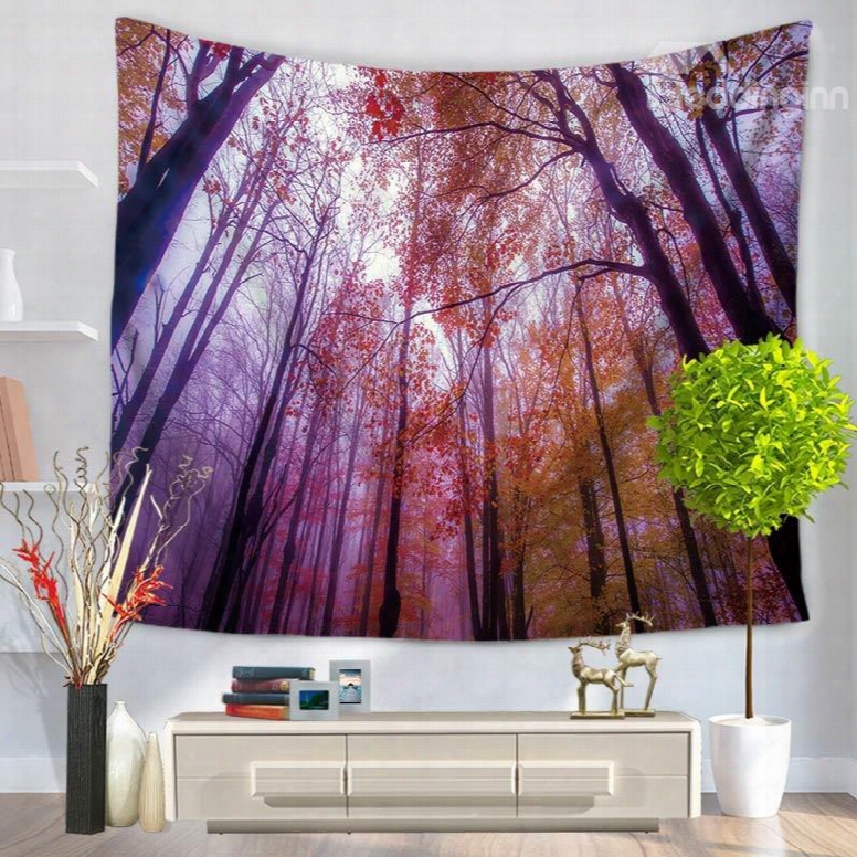 Exclusive Towering Trees From Below Pattern Decorative Hanging Wall Tapestry