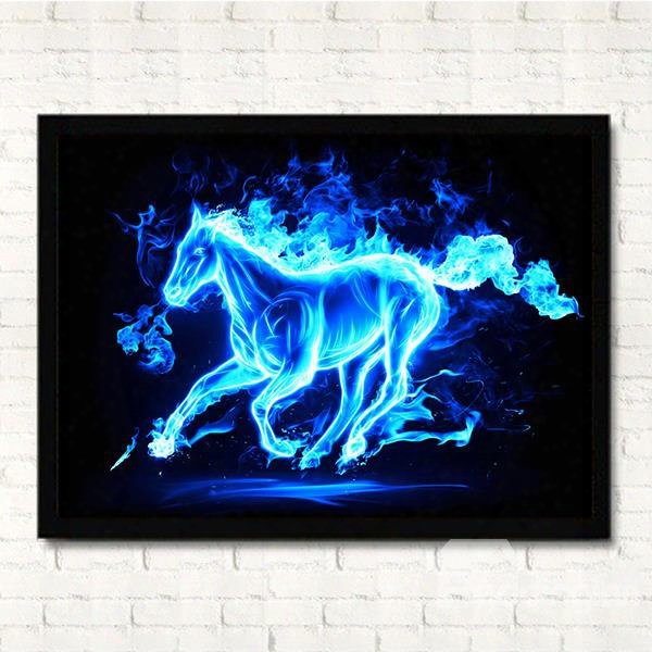 13␔17iin Running Horse Death By The Halter Canvas Waterproof And Eco-friendly Framed Prints