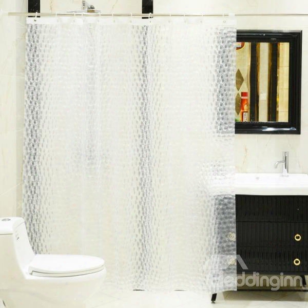 3d Semi-transparent Eva Material Bathroom Shower Curtain
