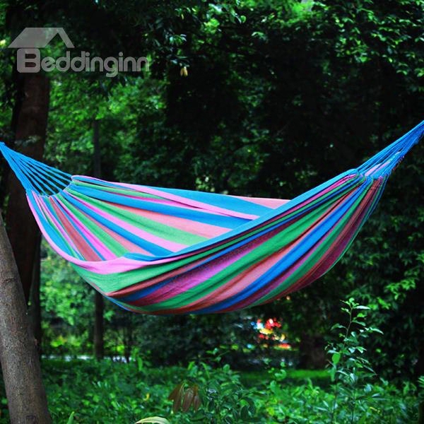 Bright Color Leisure Style Canvas Outdoor Hammock