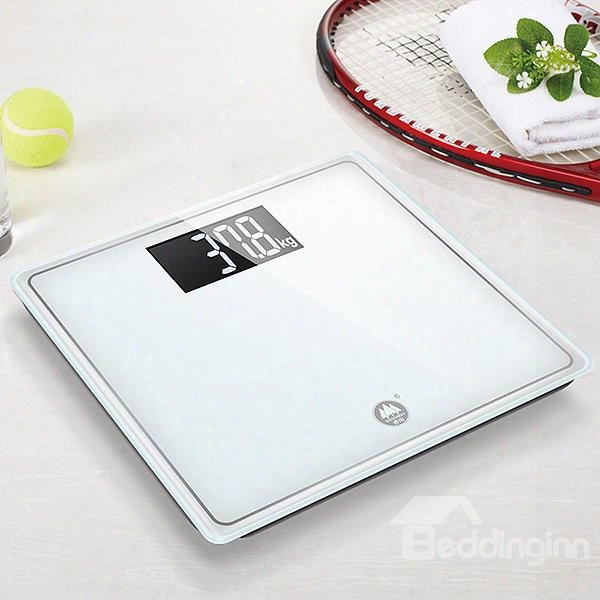 Chic Concise Rectangular Tempered Glass Weight Scale