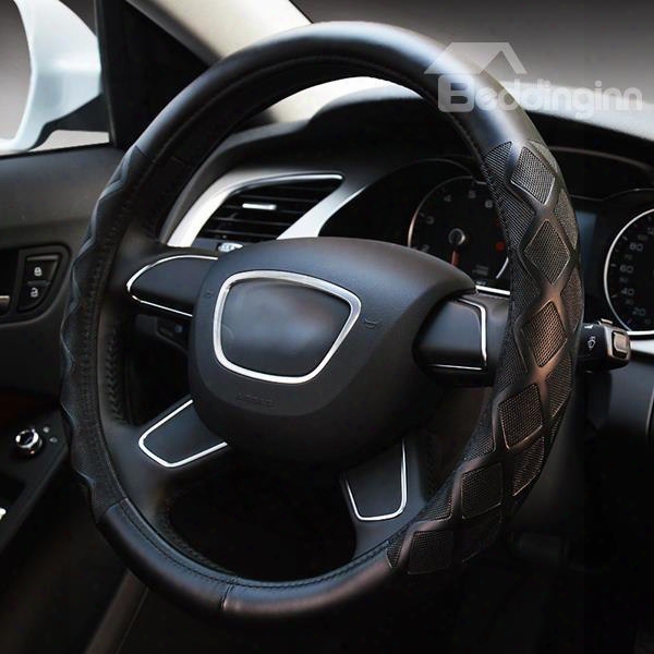 Elegant And Gracefful Pu Leatherette Material Medium Type Steering Wheel Cover