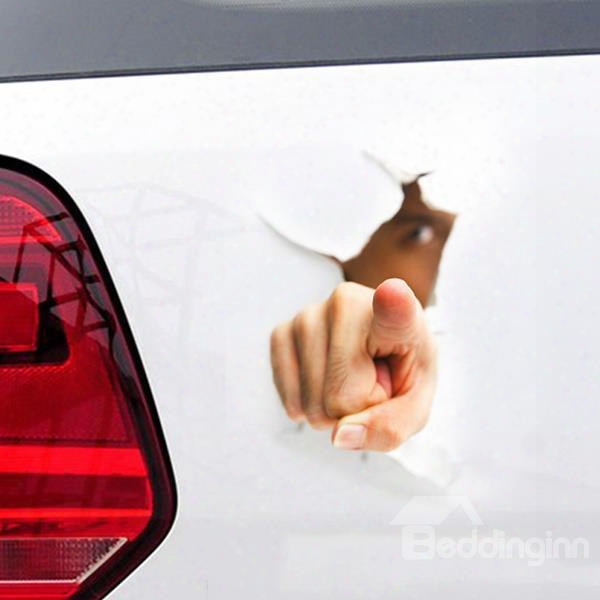 Funny Stereo 3d Pointing You Hand Car Sticker