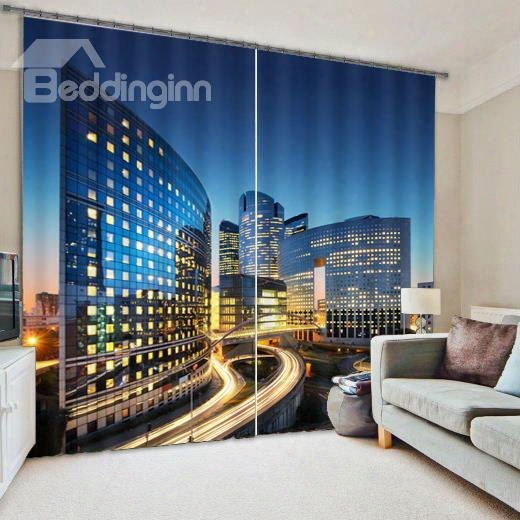 Modern City Energy Saving 3d Blackout Curtain