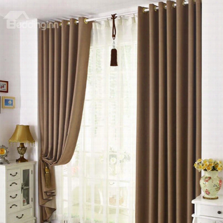 Modest Home Fashion Functional Blackout Grommet Top Curtain