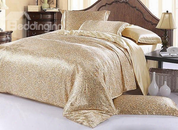 Noble Paisley 4-piece Cream Duvet Cover Sets