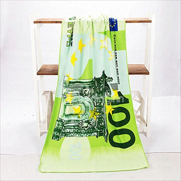 Novel Fashion Best 100 Euro Pattern Bath Towels