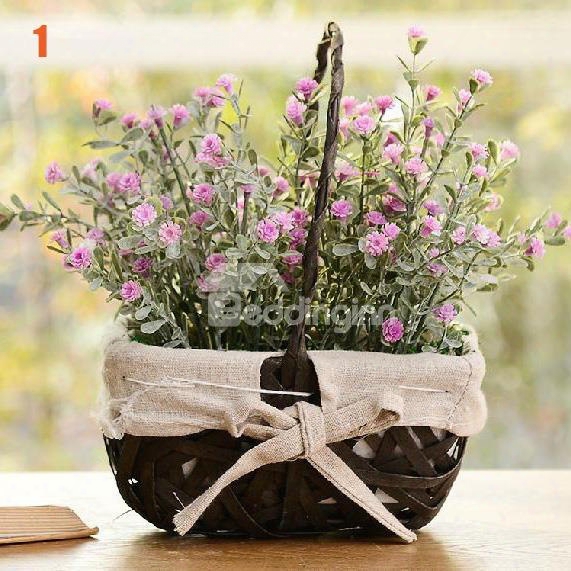 Pretty Wonderful Lovely Bamboo Basket Of Roses Sets