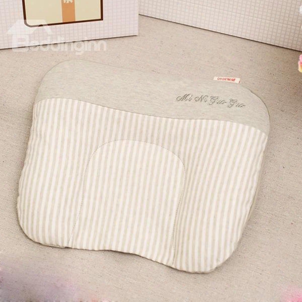Prevent Flat Head â€␹u-shape Natural Colored Cotton Green Baby Pillow