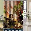 Wonderful The Land of Animals Kingdom Printed 3D Shower Curtain