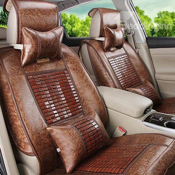 Scattered Colors Modern Design With Bamboo Chips For Cooling Universal Car Seat Covers