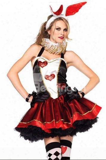 Sexy Mini Layered Skirt Heart Valentine' S Costume