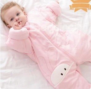 Top Class Cozy Rabbit Pink Baby Sleeping Bag