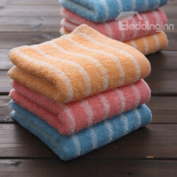 Top Selling Stylish Plush Stripe Pattern Cotton Towel