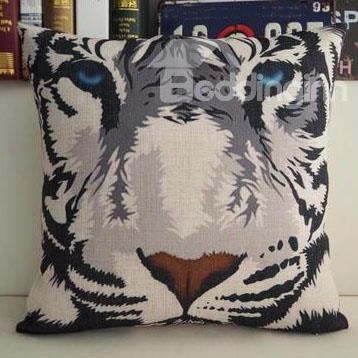 Ultra Cool White Tiger Pattern Lovely And Cute Throw Pillow