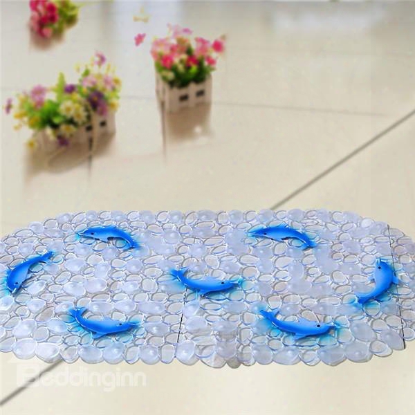 Unique Pretty Blue Dolphin Print Bath Mats