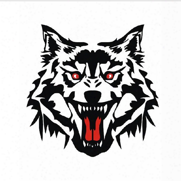 Vivid Fierce Wolf Head Pattern Design Car Sticker