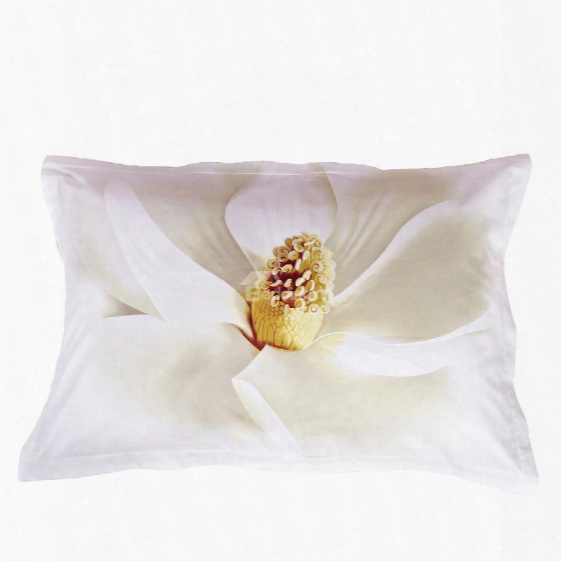 White Flower All Cotton Skin Care One Pair Pillowcases
