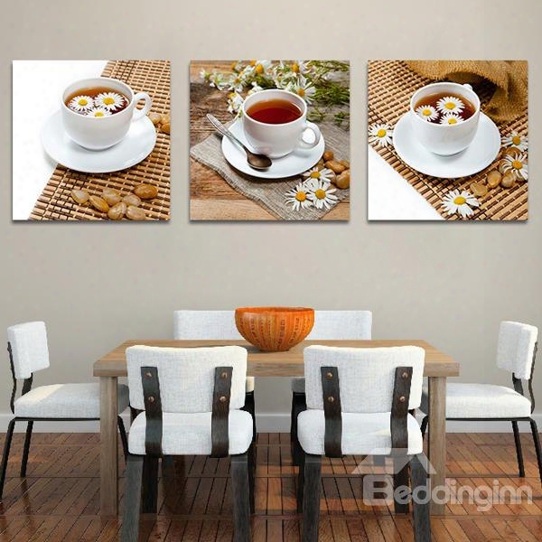 Wonderful Afternoon Tea 3-piece Crystal Film Art Wall Print