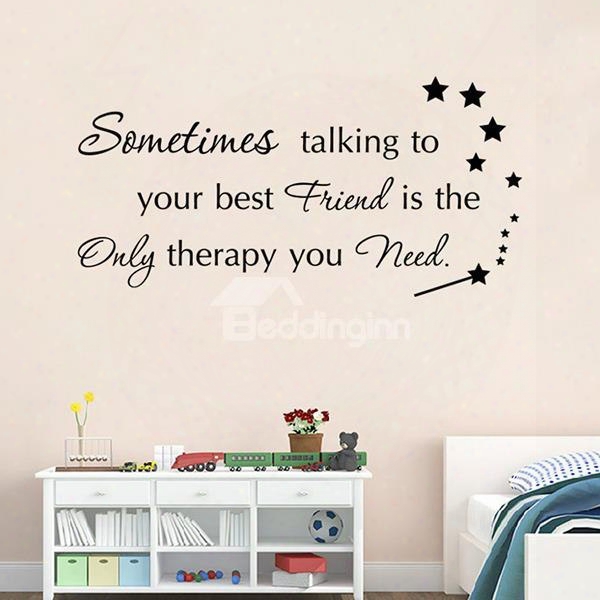 Words Of Wisdom On Friends Removable Wall Sticker