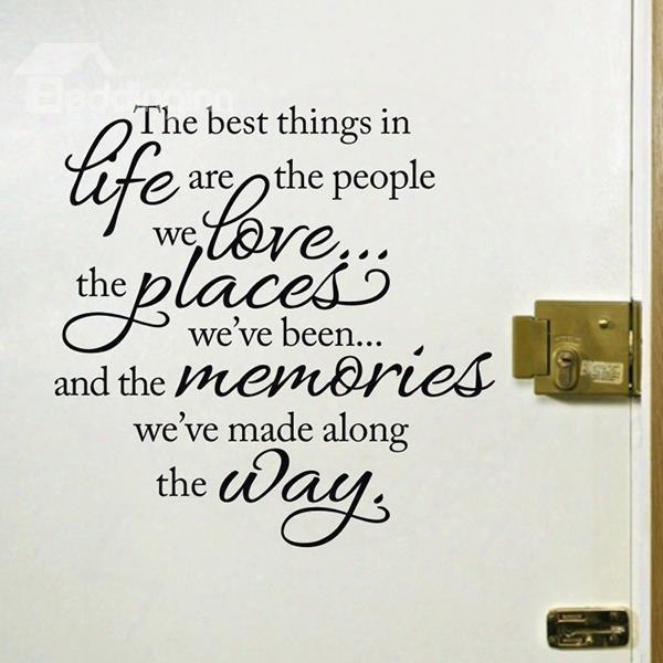 24*26in Black Life Revelation Words Removable Pvc Waterproof Eco-friendly Wall Stickers