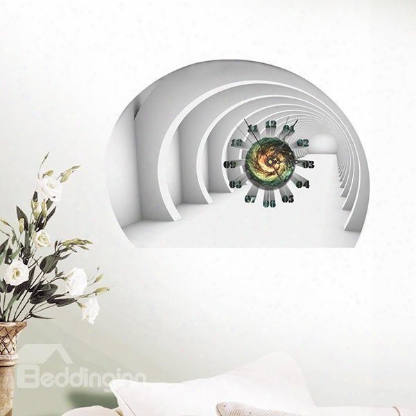 Amazing 4-dimensional Space 3d Sticker Wall Clock