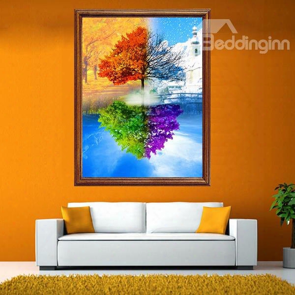 Amazing Tree In Four Co Lor Of Season Diy Diamond Stickers