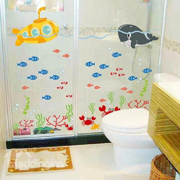 Bathroom Nursery Shower Room Sea World Removable Wall Sticker