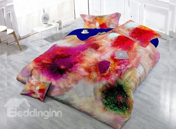 Bright And Colorful 4-piece High Density Satin Drill Duvet Cover Sets