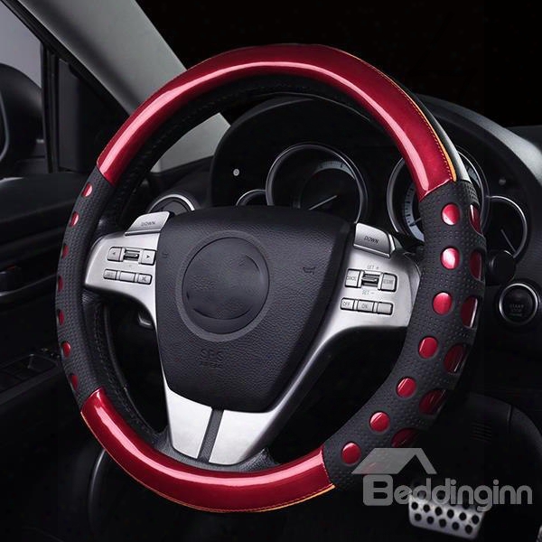 Bright Leatherette And Slip Resistance Gel Steering Wheel Cover