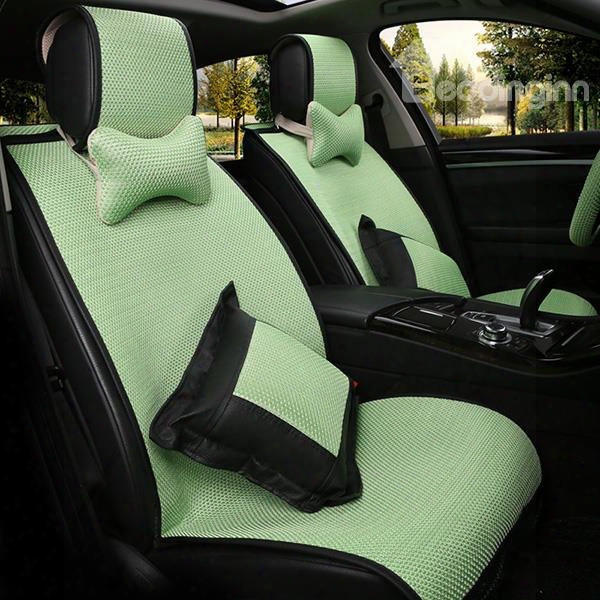 Casual Style Comfortable Design Bright M Ulti-color Models Ice Silk Universal Car Seat Covers