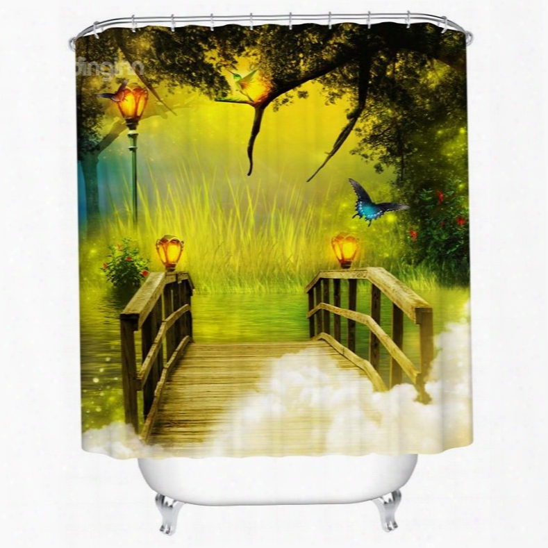 Charming Unique Fairyland Printing 3d Shower Curtain