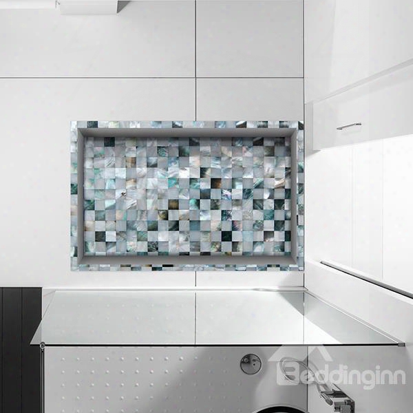 Classic Mosaic Design Slipping-preventing Water-proof Bathroom 3d Floor Sticker