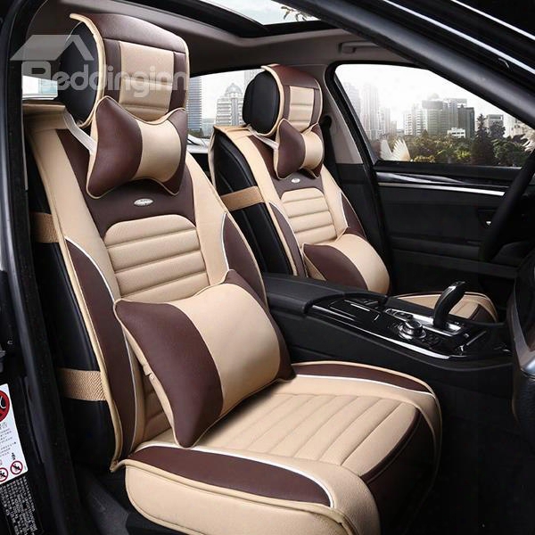 Classic Sport Style Contrasting Colors Design Universal Five Car Seat Cover