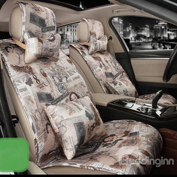 Colorful Trendy Design Vintage Patterns And Icons Universal Fit Car Sea T Covers