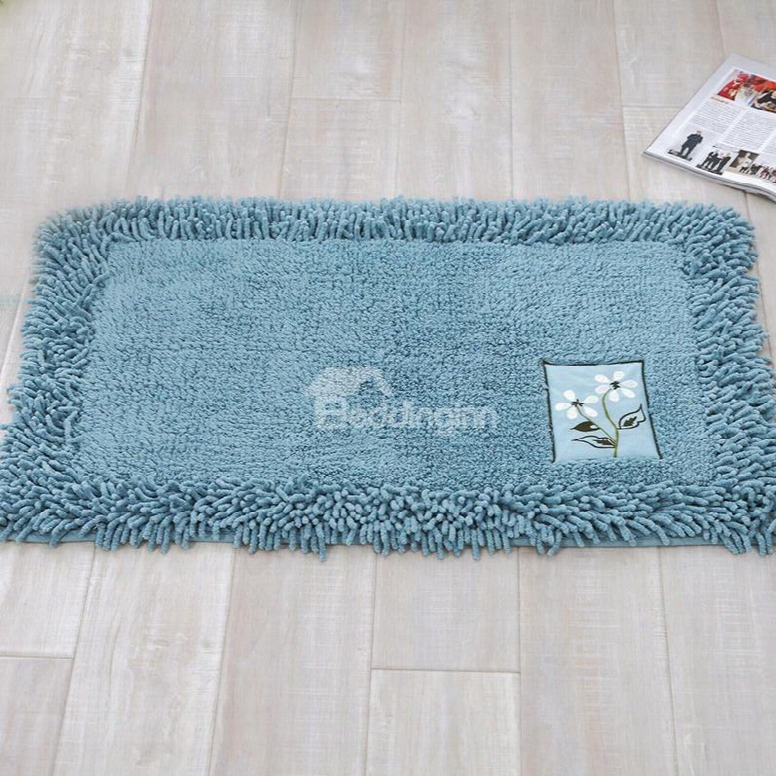 Contemporary Home Decor Solid Color Bath Rug