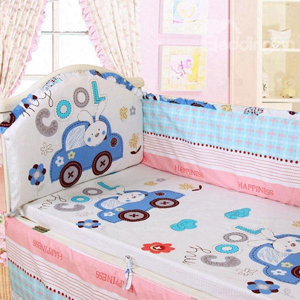 Cool Baby 5-piwce 100% Cotton Crib Bedding Set