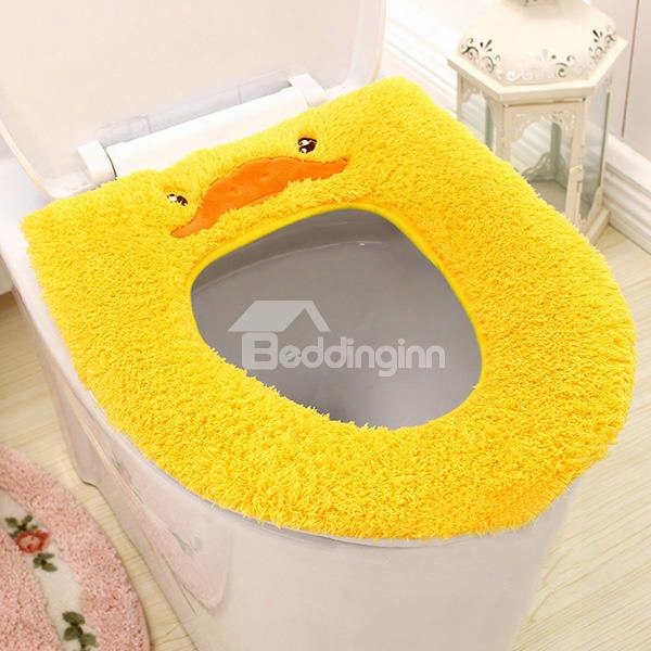Creative Design Cute Yellow Dark Toilet Seat Cover