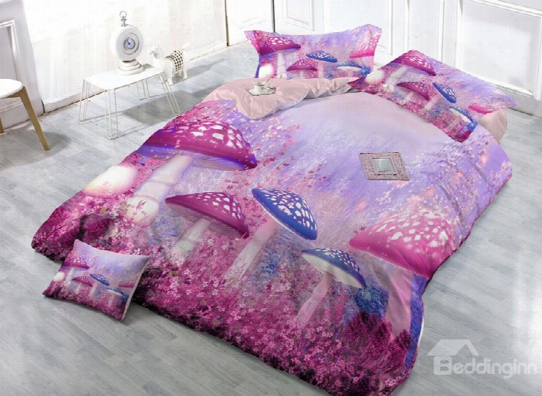 Customized Digital Print Fairy World 4-piece Cotto N Duvet Cover Sets
