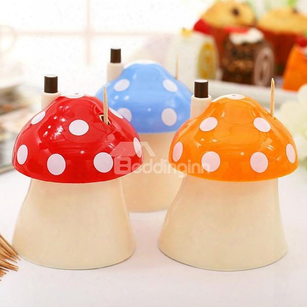 Cute Mushroom Design Toothpick Holder Dinner Table Decoration