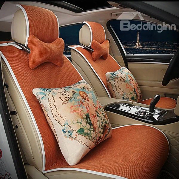 Elegant Single Colored With Cozy Cushions Easy To Install Car Seat Cover