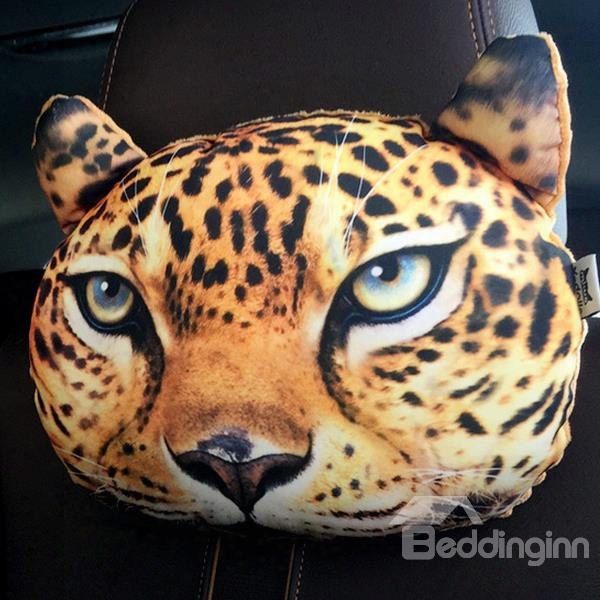 Humorous Personalized Cool Leopard Fae Car Seat Pillows