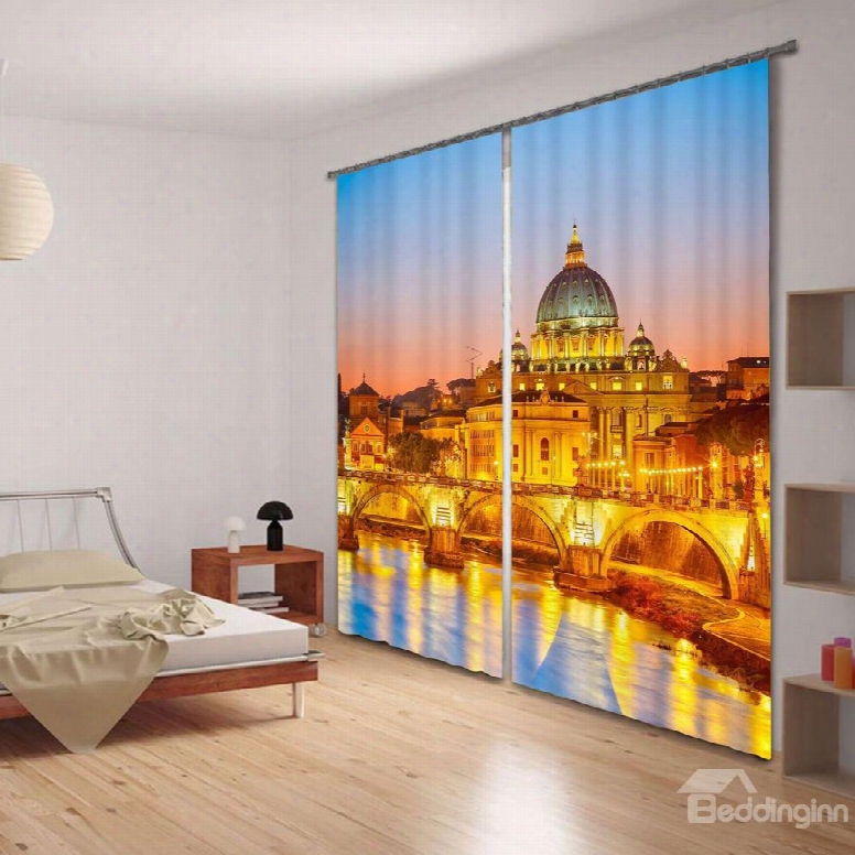 Majestic Golden Palace 3d Energy Saving Curtain