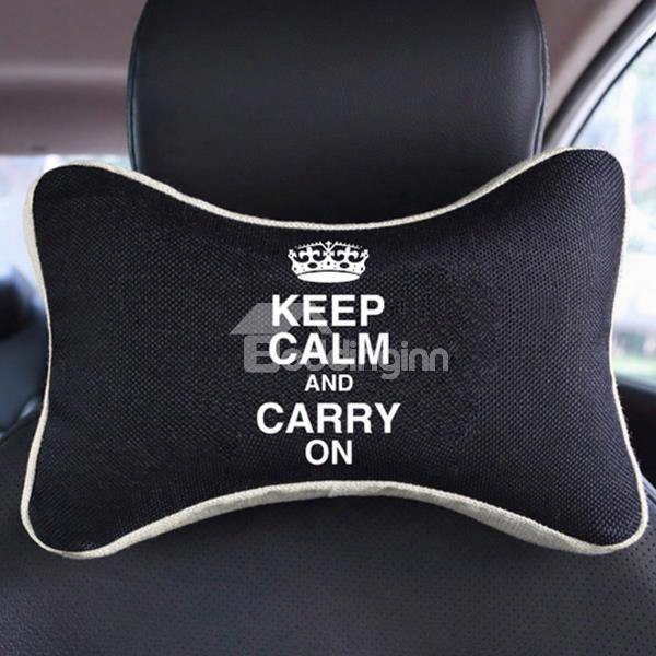 Meaningful Sayings Patterned Fashion Car Neckrest Pillow
