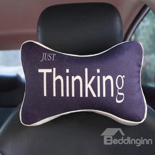 Meaningful Simple Letter Patterned Car Neckrest Pillow