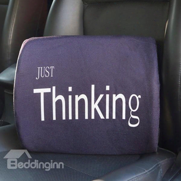 Meaningful Simple Letter Patterned Linen Car Pillow