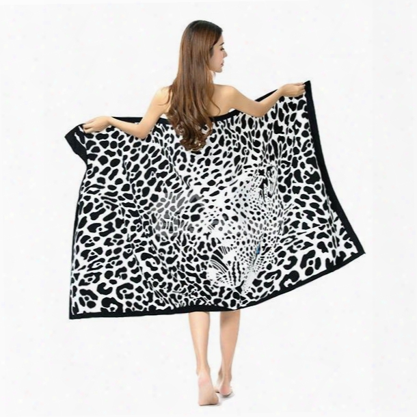 Noble Classical Leopard Print Bath Towel